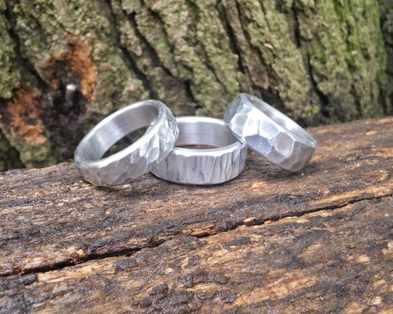 Aluminum Anniversary Ring - 10th Anniversary Gift | DABforge