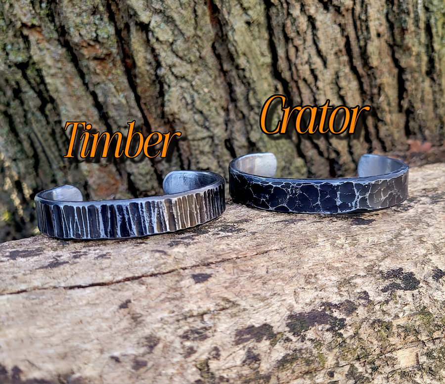 Hand Forged Iron Cuff Bracelet - 6th & 11th Anniversary Gift | DABforge