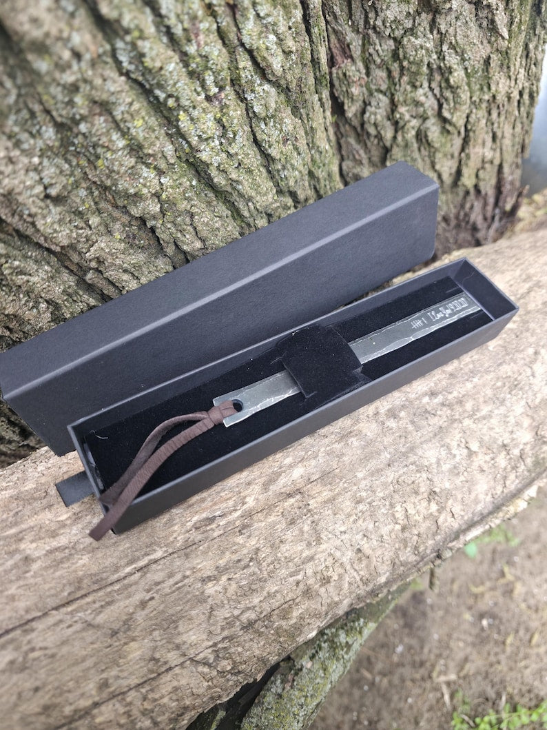 Forged Iron Bookmark, 6th Anniversary Gift, Custom Hand Engraving